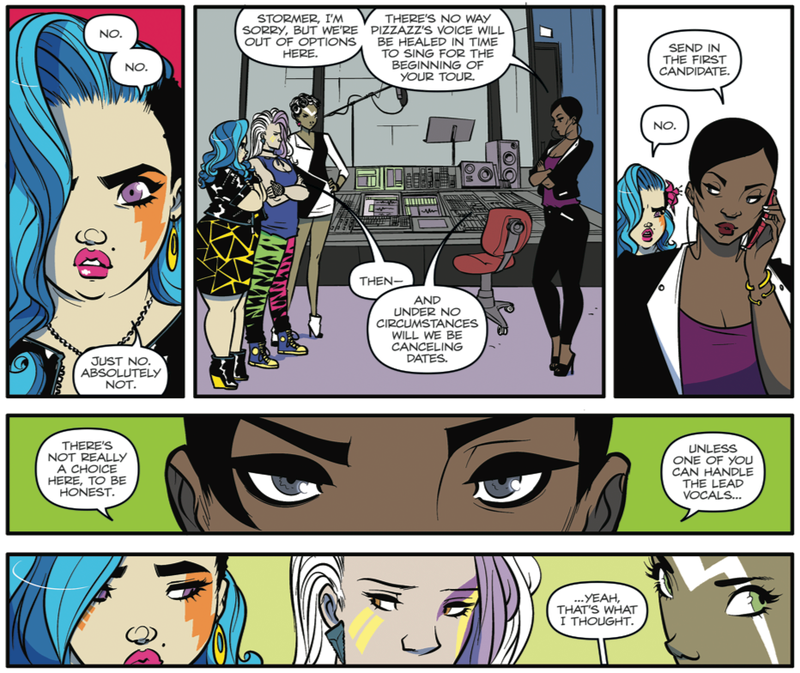 Illustration for article titled Jem And The Holograms warms the winter with a January pool party